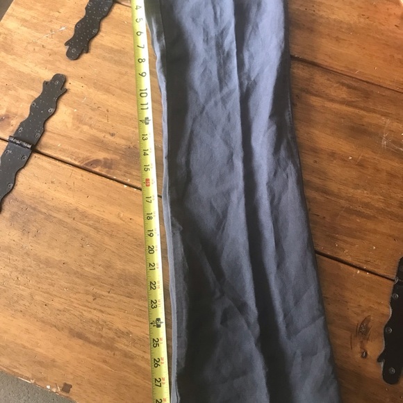 Eileen Fisher lyocell linen blend pants Flat Front Straight Leg Sz 4 - Picture 8 of 9